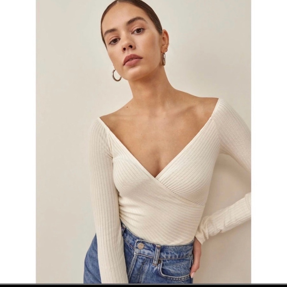 Reformation MINNIE Top Sz Medium Ivory NWT